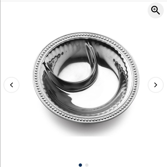 Wilton Armetale chip dip (new), flutes & pearls design - Picture 2 of 10